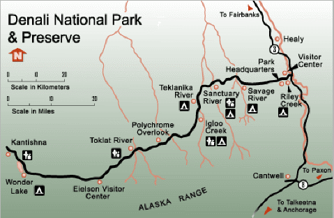 Denali Park Map 